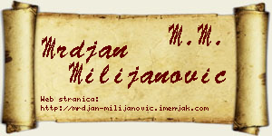 Mrđan Milijanović vizit kartica